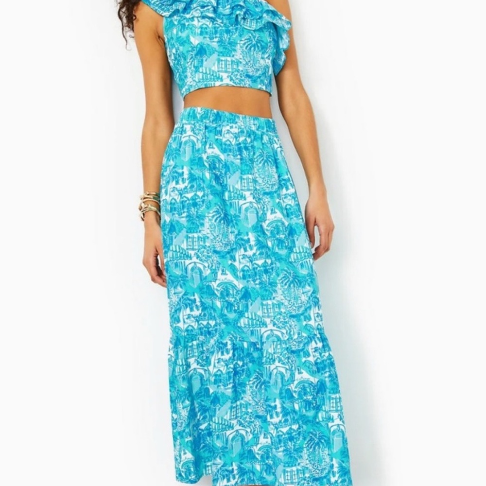 Lilly Pulitzer Amalfi Blue Kasida Ruffle Set - Picture 9 of 9